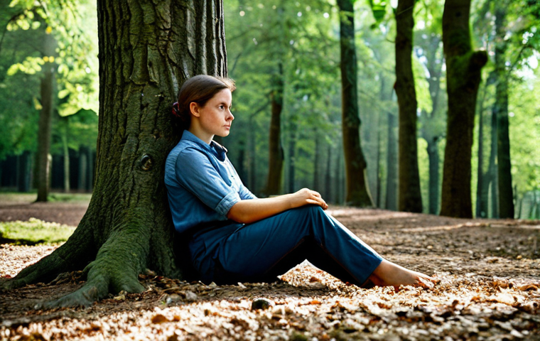 숲 테라피와 사회적 연대감 - Forest Therapy Session**

A group of fully clothed adults in modest, comfortable clothing, participa...